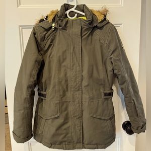 The North Face Tremaya Crop Parka Women’s L - Olive Green Winter Jacket